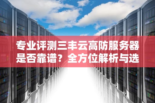 专业评测三丰云高防服务器是否靠谱？全方位解析与选购指南