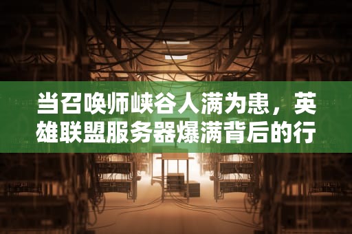 当召唤师峡谷人满为患，英雄联盟服务器爆满背后的行业困局与玩家生态，英雄联盟服务器已满怎么办