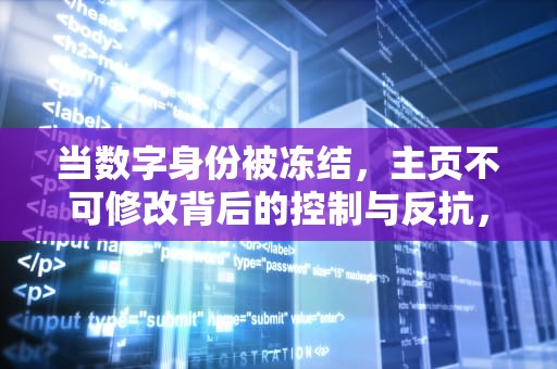 当数字身份被冻结，主页不可修改背后的控制与反抗，主页不能修改怎么回事