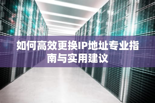 如何高效更换IP地址专业指南与实用建议
