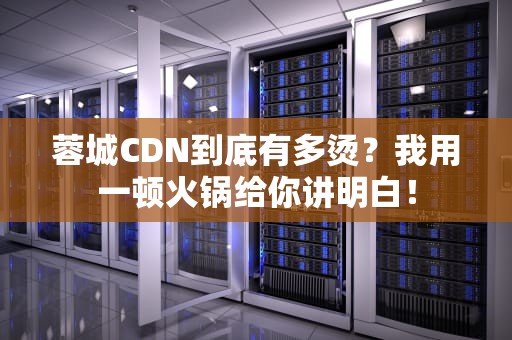 蓉城CDN到底有多烫？我用一顿火锅给你讲明白！