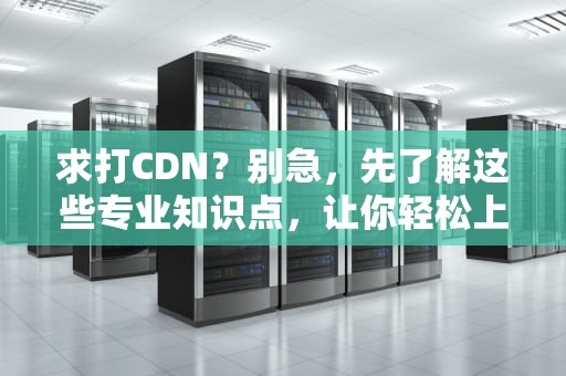 求打CDN？别急，先了解这些专业知识点，让你轻松上手！