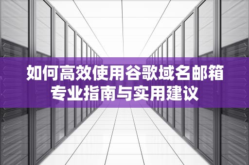 如何高效使用谷歌域名邮箱专业指南与实用建议