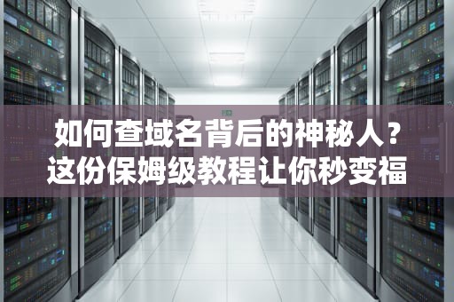 如何查域名背后的神秘人？这份保姆级教程让你秒变福尔摩斯！