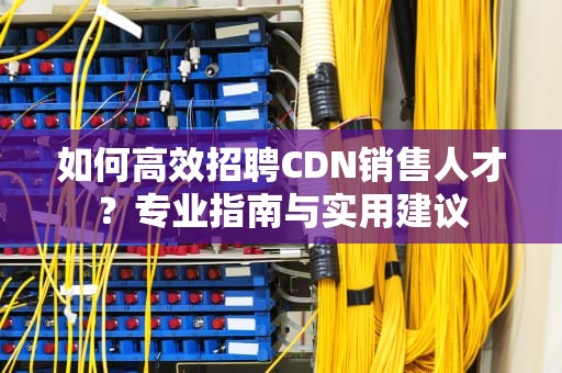 如何高效招聘CDN销售人才？专业指南与实用建议
