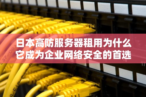 日本高防服务器租用为什么它成为企业网络安全的首选？