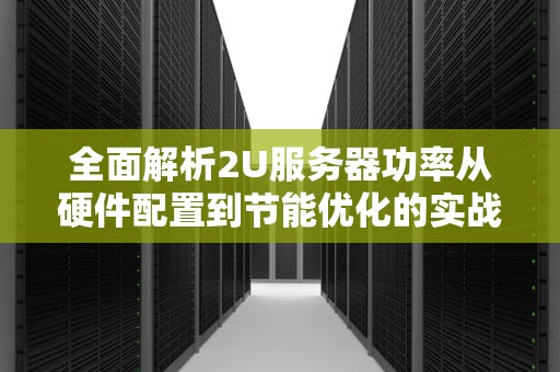 全面解析2U服务器功率从硬件配置到节能优化的实战指南