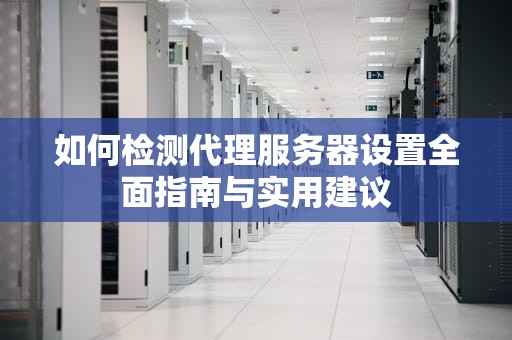 如何检测代理服务器设置全面指南与实用建议