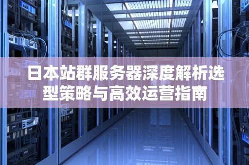日本站群服务器深度解析选型策略与高效运营指南