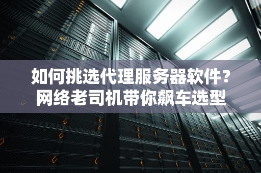 如何挑选代理服务器软件？网络老司机带你飙车选型