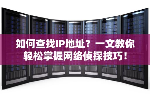 如何查找IP地址？一文教你轻松掌握网络侦探技巧！