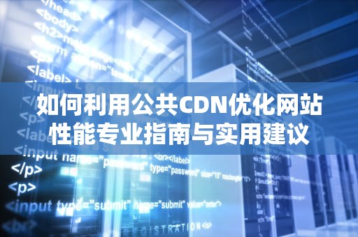 如何利用公共CDN优化网站性能专业指南与实用建议