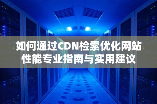 如何通过CDN检索优化网站性能专业指南与实用建议