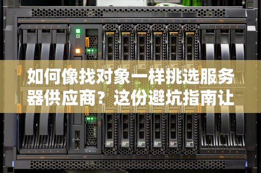 如何像找对象一样挑选服务器供应商？这份避坑指南让你少交百万学费！