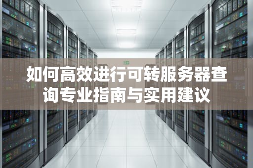 如何高效进行可转服务器查询专业指南与实用建议
