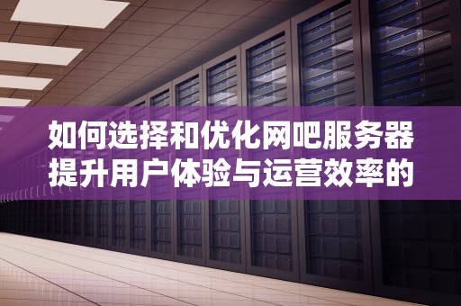如何选择和优化网吧服务器提升用户体验与运营效率的实用指南