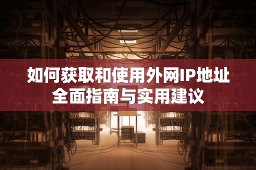如何获取和使用外网IP地址全面指南与实用建议