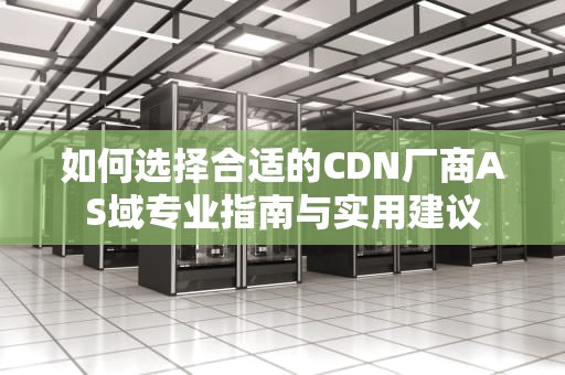 如何选择合适的CDN厂商AS域专业指南与实用建议