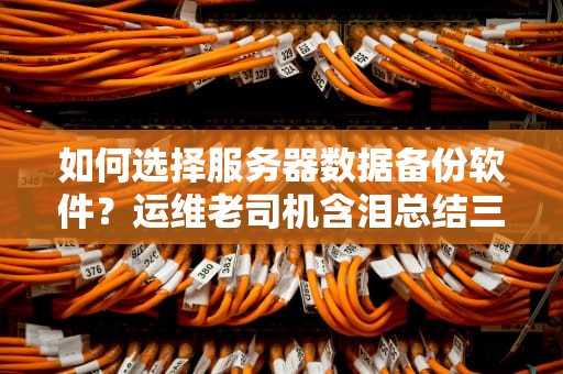 如何选择服务器数据备份软件？运维老司机含泪总结三大血泪教训