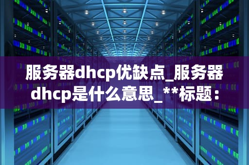 服务器dhcp优缺点_服务器dhcp是什么意思_**标题：服务器DHCP的优缺点分析**