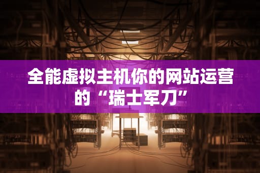全能虚拟主机你的网站运营的“瑞士军刀”