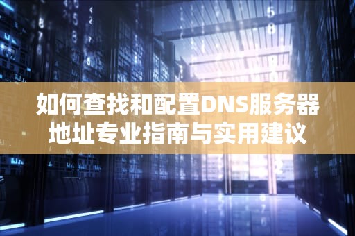 如何查找和配置DNS服务器地址专业指南与实用建议