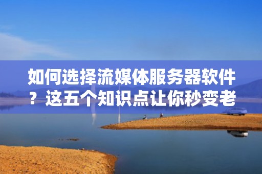 如何选择流媒体服务器软件？这五个知识点让你秒变老司机！