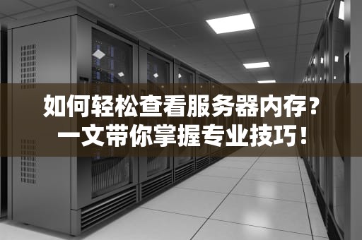 如何轻松查看服务器内存？一文带你掌握专业技巧！