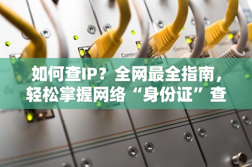 如何查IP？全网最全指南，轻松掌握网络“身份证”查询技巧！