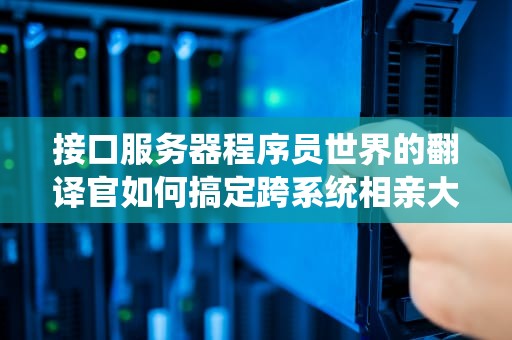 接口服务器程序员世界的翻译官如何搞定跨系统相亲大会？
