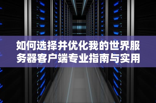 如何选择并优化我的世界服务器客户端专业指南与实用建议