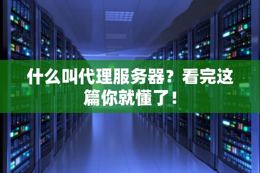 什么叫代理服务器？看完这篇你就懂了！