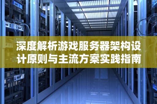 深度解析游戏服务器架构设计原则与主流方案实践指南