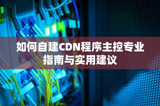 如何自建CDN程序主控专业指南与实用建议