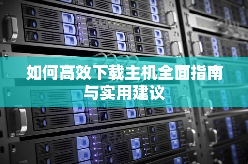 如何高效下载主机全面指南与实用建议