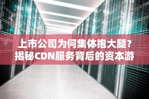 上市公司为何集体抱大腿？揭秘CDN服务背后的资本游戏