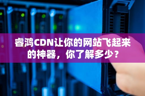 睿鸿CDN让你的网站飞起来的神器，你了解多少？