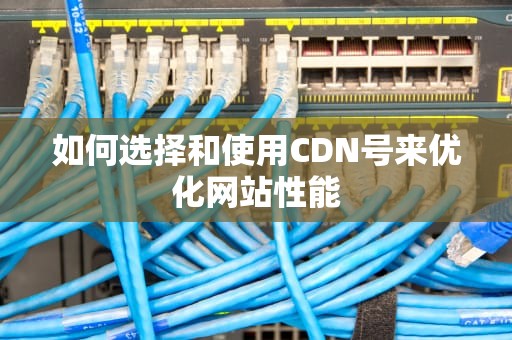 如何选择和使用CDN号来优化网站性能