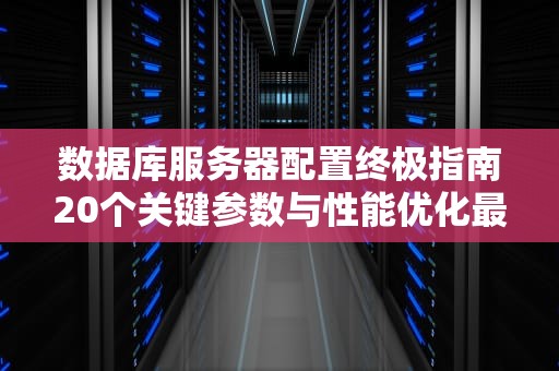 数据库服务器配置终极指南20个关键参数与性能优化最佳实践