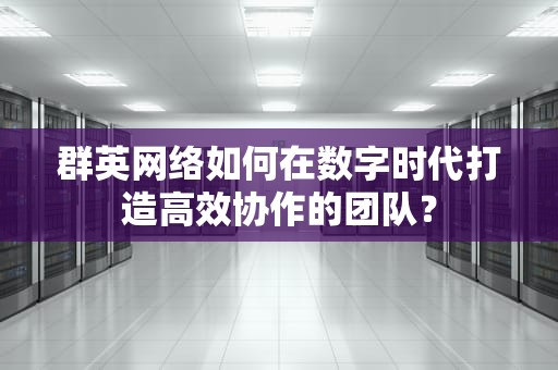 群英网络如何在数字时代打造高效协作的团队？