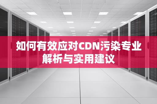 如何有效应对CDN污染专业解析与实用建议