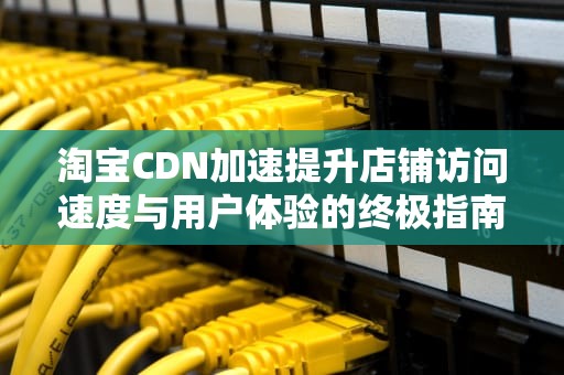 淘宝CDN加速提升店铺访问速度与用户体验的终极指南