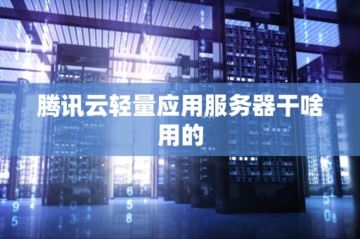 腾讯云轻量应用服务器干啥用的