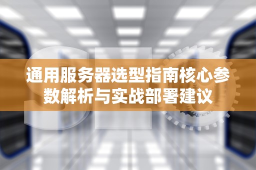 通用服务器选型指南核心参数解析与实战部署建议