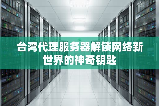 台湾代理服务器解锁网络新世界的神奇钥匙