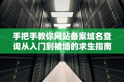 手把手教你网站备案域名查询从入门到被墙的求生指南