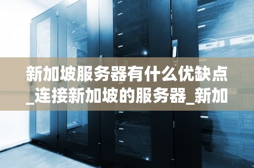 新加坡服务器有什么优缺点_连接新加坡的服务器_新加坡服务器的优缺点分析