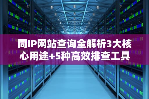 同IP网站查询全解析3大核心用途+5种高效排查工具