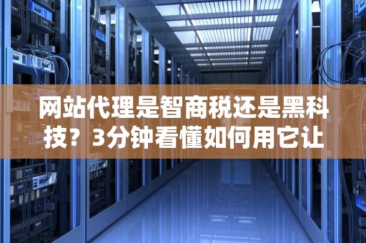 网站代理是智商税还是黑科技？3分钟看懂如何用它让你的网站起飞！（附避坑指南）