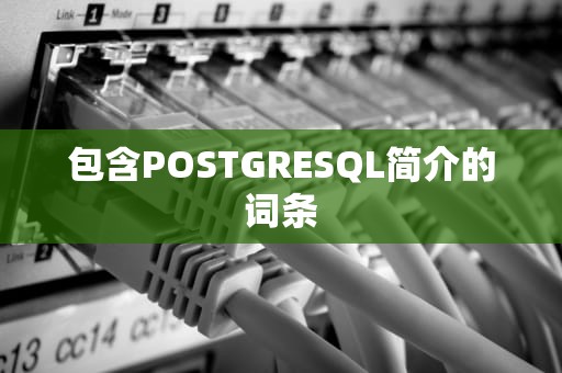 包含POSTGRESQL简介的词条